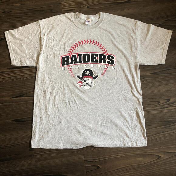 Gildan Other - Men’s Grey Raiders Baseball Graphic Tee
